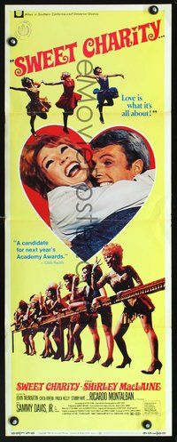 4w630 SWEET CHARITY insert '69 Bob Fosse musical starring Shirley MacLaine, it's all about love!