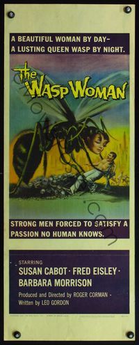 4w721 WASP WOMAN insert '59 most classic art of Roger Corman's lusting human-headed insect queen!