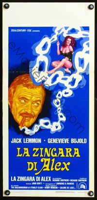4w753 ALEX & THE GYPSY Italian locandina '77 Ciriello art of Jack Lemmon, Genevieve Bujold!