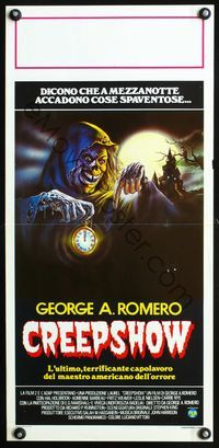 4w790 CREEPSHOW Italian locandina '83 Romero & Stephen King, really cool Casaro horror artwork!