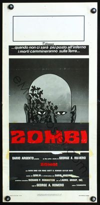 4w796 DAWN OF THE DEAD Italian locandina '78 directed by George A. Romero, Zombi!
