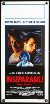 4w799 DEAD RINGERS Italian locandina '88 David Cronenberg directed, Jeremy Irons, Genevieve Bujold!