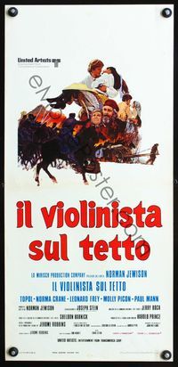 4w817 FIDDLER ON THE ROOF Italian locandina '72 Norman Jewsion directed, different art of cast!