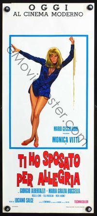4w853 I MARRIED YOU FOR FUN Italian locandina '67 Ti ho Sposato per Allegria, sexy Monica Vitti!