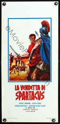 4w928 REVENGE OF SPARTACUS Italian locandina R70s Roger Browne, La vendetta di Spartacus, Aller art!