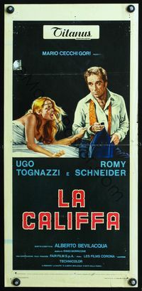 4w957 STREET QUEEN Italian locandina '75 art of sexy Romy Schneider, Ugo Tognazzi, La Califfa!