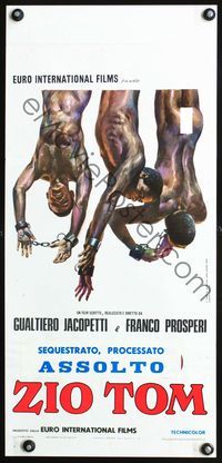 4w989 WHITE DEVIL: BLACK HELL Italian locandina '71 Gualtiero Jacopetti & Prosperi's Addio Zio Tom