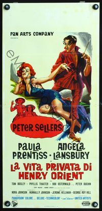 4w993 WORLD OF HENRY ORIENT Italian locandina '64 Deseta art of Peter Sellers & Paula Prentiss!