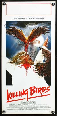4w999 ZOMBIE 5: KILLING BIRDS Italian locandina '87 wild horror artwork of bird clawing out eyes!