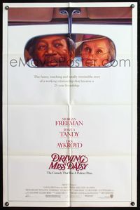 4y243 DRIVING MISS DAISY 1sh '89 Morgan Freeman, Jessica Tandy, directed by Bruce Beresford!