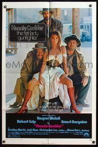 4y334 HANNIE CAULDER 1sh '72 sexiest cowgirl Raquel Welch, Jack Elam, Robert Culp, Ernest Borgnine
