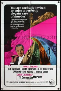 4y356 HONEY POT style C 1sh '67 Rex Harrison, cool artwork, It Comes Up Murder!