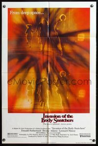 4y410 INVASION OF THE BODY SNATCHERS 1sh '78 Kaufman classic remake of deep space invaders!