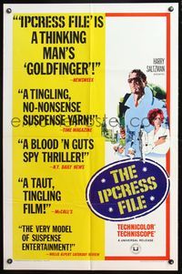 4y413 IPCRESS FILE new art 1sh '65 Michael Caine in the spy story of the century!