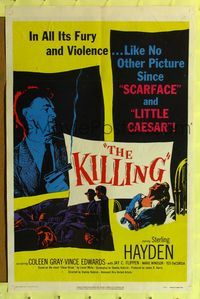4y457 KILLING 1sh '56 directed by Stanley Kubrick, Sterling Hayden & Coleen Gray!