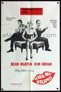 4y471 KISS ME, STUPID 1sh military '65 directed by Billy Wilder, Kim Novak, Dean Martin, Ray Walston