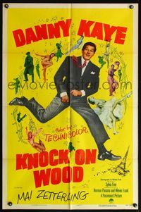 4y480 KNOCK ON WOOD 1sh '54 Melvin Frank & Norman Panama directed, Danny Kaye & Mai Zetterling!