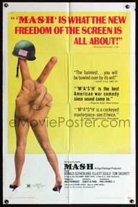4y567 MASH 1sh '70 Elliott Gould, Korean War classic directed by Robert Altman!