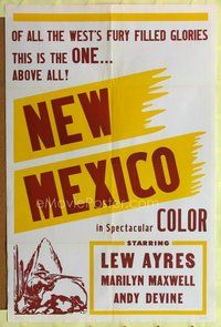 4y635 NEW MEXICO 1sh R50s Irving Reis directed, Lew Ayres, Marilyn Maxwell & Andy Devine