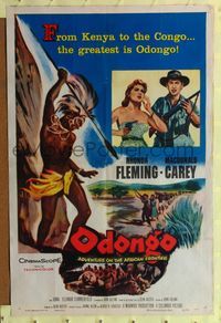 4y664 ODONGO 1sh '56 Rhonda Fleming & Macdonald Carey in Kenya & Congo!