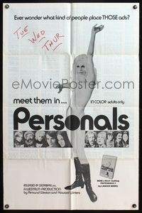 4y697 PERSONALS 1sh '72 sexy full-length image, meet the kind of people who place THOSE ads!