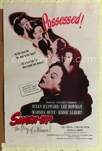 4y790 SMASH-UP 1sh R55 Susan Hayward is possessed by her love for the man in her heart!