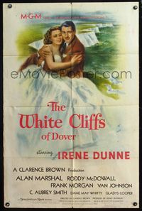 4y969 WHITE CLIFFS OF DOVER D 1sh '44 Irene Dunne & Marshal in the greatest love story of our time!