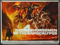4z007 4 HORSEMEN OF THE APOCALYPSE British quad '61 really incredible artwork by Reynold Brown!