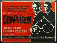 4z088 COMPULSION British quad '59 crazy Stockwell & Dillman try to commit the perfect murder!