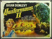 4z129 ENEMY FROM SPACE British quad '57 Donlevy, Quatermass II, sequel to Quartermass Xperiment!