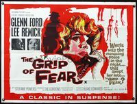 4z133 EXPERIMENT IN TERROR British quad '62 Glenn Ford & Lee Remick in The Grip of Fear, different!