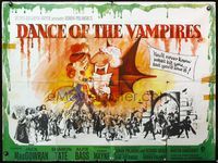 4z137 FEARLESS VAMPIRE KILLERS British quad '67 Roman Polanski, Dance of the Vampires, wacky art!