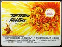 4z144 FLIGHT OF THE PHOENIX British quad '66 Aldrich, James Stewart, cool completely different art!