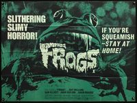 4z155 FROGS British quad '72 great horror art of slithering slimy man-eating amphibian!