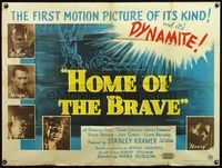 4z193 HOME OF THE BRAVE British quad '49 Lloyd Bridges confronts racial prejudice w/James Edwards!