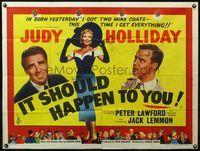 4z214 IT SHOULD HAPPEN TO YOU British quad '54 full-length Judy Holliday & Jack Lemmon's first role
