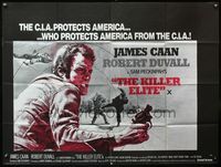 4z228 KILLER ELITE British quad '75 different close up art of James Caan, directed by Sam Peckinpah
