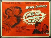 4z232 KISS ME DEADLY British quad '55 Mickey Spillane, Robert Aldrich, Ralph Meeker as Mike Hammer!