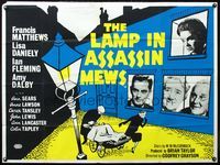 4z234 LAMP IN ASSASSIN MEWS British quad '62 wacky black comedy about elderly murderous couple!