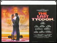 4z236 LAST TYCOON British quad '76 wonderful completely different art of top cast by Landi!