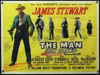 4z254 MAN FROM LARAMIE British quad '55 different art of James Stewart, directed by Anthony Mann!
