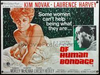 4z293 OF HUMAN BONDAGE British quad '64 super sexy Kim Novak can't help being what she is!