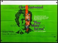 4z316 PLAY MISTY FOR ME British quad '71 classic Clint Eastwood, completely different knife art!