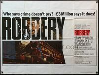 4z350 ROBBERY British quad '67 Stanley Baker, Peter Yates, 3 million pounds says crime pays!