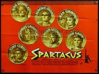 4z406 SPARTACUS British quad '61 classic Stanley Kubrick & Kirk Douglas epic, cool coin art!