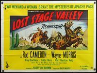 4z409 STAGE TO TUCSON British quad '50 cool art of cowboys on stagecoach, Lost Stage Valley!