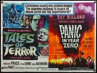 4z426 TALES OF TERROR/PANIC IN YEAR ZERO British quad '62 horror art by Tom William Chantrell!
