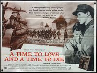 4z441 TIME TO LOVE & A TIME TO DIE British quad '58 a great love story of WWII by Remarque!