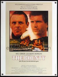 5a423 BOUNTY 30x40 '84 Mel Gibson, Anthony Hopkins, Laurence Olivier, Mutiny on the Bounty!