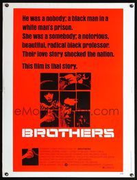 5a429 BROTHERS 30x40 '77 Bernie Casey, Vonetta McGee, love story that shocked the nation!